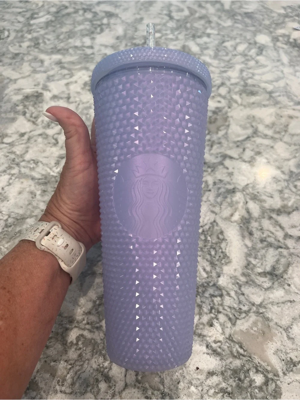 Starbucks 2021 Holiday Icy Lilac Studded Tumbler venti